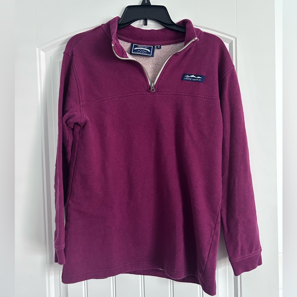 Lauren James Magenta Quarter-Zip Pullover
